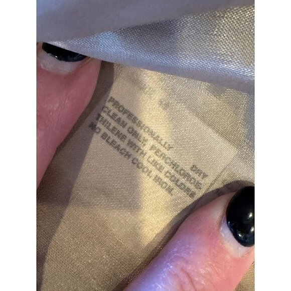 Max Mara Tan Striped Single Breasted 3 Button Lightweight Blazer Size 10 - Picture 10 of 12